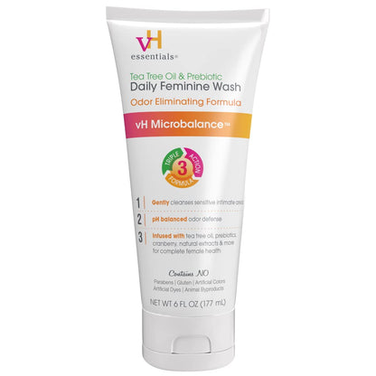 vH essentials, Ph Balanced Daily Feminine Wash, Tea Tree Oil & Prebiotic vH essentialsBuy Supplements Australia