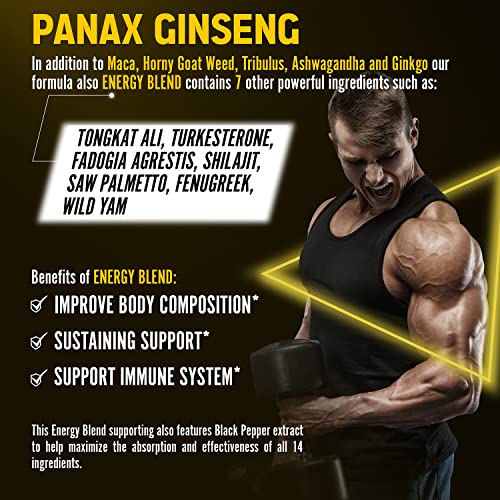 Premium Panax Ginseng 14 in 1, 13X Potency, High Strength Capsules with Horny Goat Weed ZolotusBuy Supplements Australia