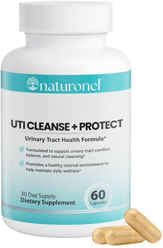 Naturonel UTI Cleanse + Protect – Urinary Tract Support with D-Mannose, Cranberry, Hibiscus & Dandelion | Advanced Formula, Dietary Supplement - Non-GMO, Made in USA, GMP Certified (1) NaturonelBuy Supplements Australia