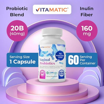 Vitamatic Vaginal Probiotics 20 Billions for Women pH Balance & Odor Control VitamaticBuy Supplements Australia