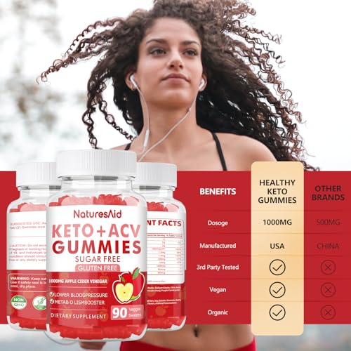 (2 Pack) 180 CT Keto Acv Gummies for Advanced Weight Loss & Belly Fat Burn - Pro Natures AidBuy Supplements Australia