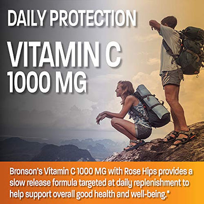 Bronson Vitamin C 1000 mg with Rose Hips Sustained Release, 250 Tablets BronsonBuy Supplements Australia