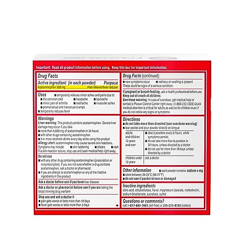 Tylenol Extra Strength Dissolve Packs, 500 mg Acetaminophen Pain Reliever & Fever Reducer TylenolBuy Supplements Australia
