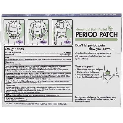 HealthWise Menstrual Pain Relief Period Patch | 10% Menthol | Strong, Soothing Relief HealthWiseBuy Supplements Australia