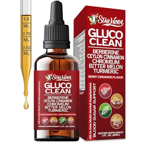 StarViora Gluco Clean Sugar-Free Herbal Blend with Berberine & Chromium, Bitter Melon, Ginseng and Alpha Lipoic Acid for Daily Wellness StarVioraBuy Supplements Australia
