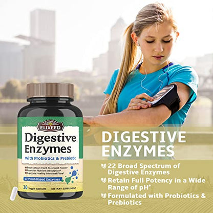 Elixeed Digestive Enzymes Plus Probiotics & Prebiotics, 22 Digestive Enzymes with Amylase ElixeedBuy Supplements Australia