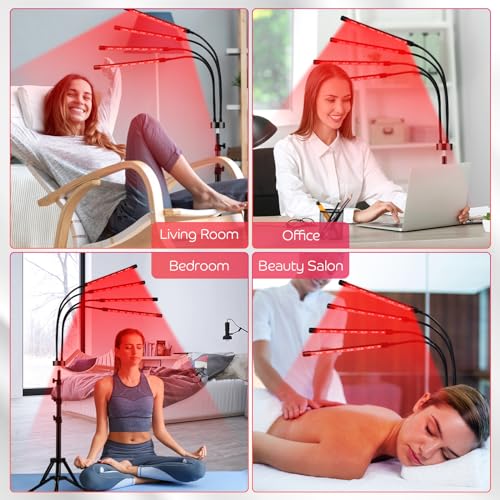 Devowellte Red Light Lamp for Face, 80 LEDs Red Light Lamp Height Free Adjustment Infrared Light DevowellteBuy Supplements Australia