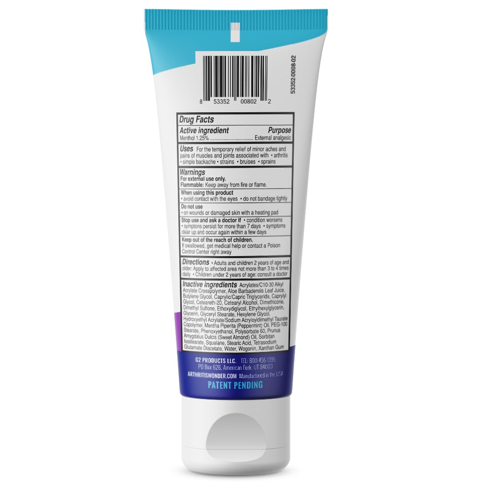 Arthritis Wonder Pain Relief Cream, 4 oz – Arthritis Pain Relief Cream for Hand, Knee, Foot and Wrist Joints – Fast-Acting, Deep Penetrating, Non-Greasy Formula with Natural Wogonin Arthritis WonderBuy Supplements Australia