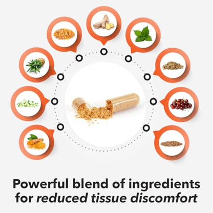 LifeSeasons Inflamma-X Joint & Tissue Support Supplement – Supports Muscle Comfort, Recovery & Flexibility – Herbal Formula with Turmeric, Bromlein, Boswellia & Protease Enzymes – 60 Capsules LifeSeasonsBuy Supplements Australia