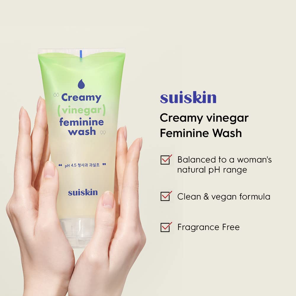 Suiskin Green Apple Vinegar Feminine Wash | Removes odor, pH balanced with Vegan Probiotics, Fragrance-free SuiskinBuy Supplements Australia