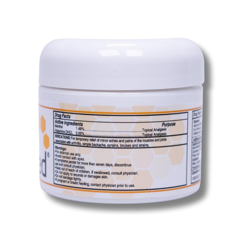 AbeeMed Cream Bee Venom Apitoxin for Aches - Menthol - Histamine DHCL - Bee Polen - Chamomile - Support for Neck and Backache - Supports Joint & Muscle Discomfort - Sprains, Bruises and Strains V2 ABEE MEDBuy Supplements Australia