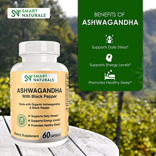 Smart Naturals Organic Ashwagandha with Black Pepper Herbal Supplements, Relieves Smart NaturalsBuy Supplements Australia