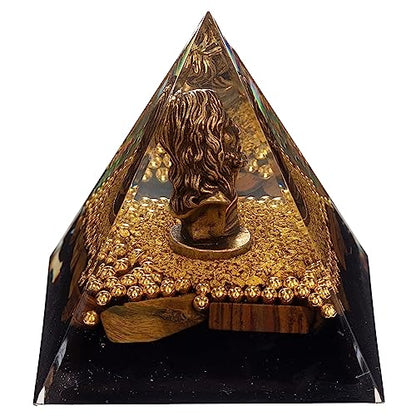 FENGSHUI-CAISHEN Mini Jesus Figurine in Healing Crystal Orgone Pyramid - Obsidian Tiger's Eye FENGSHUI-CAISHENBuy Supplements Australia