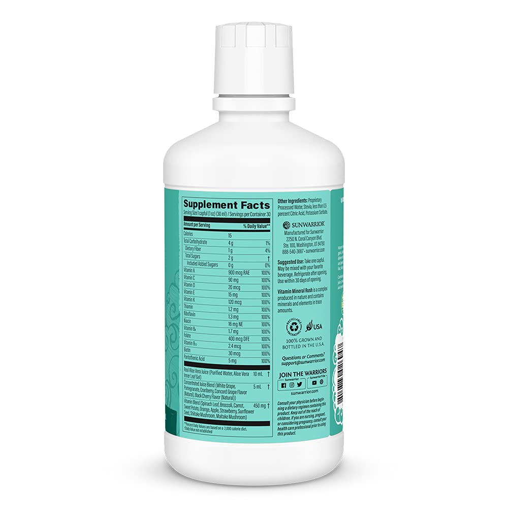Sunwarrior Liquid Multivitamin Supplements & Minerals Vegan Plant-Based with Aloe Vera for Men and Women | Energy & Immune Support Gluten Sugar Dairy Free | 30 Fl Oz SunwarriorBuy Supplements Australia