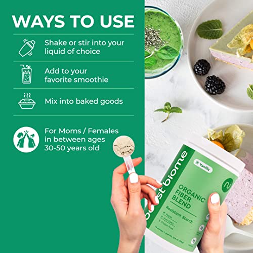 Boost Biome Fiber Supplement Organic Super Greens Powder – Supports Bloating Relief Boost BiomeBuy Supplements Australia