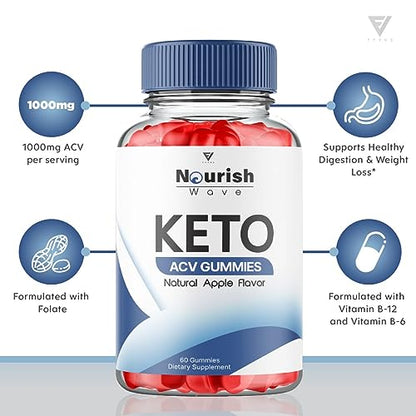Nourish Wave Keto ACV Gummies Advanced Weight Loss Ketogenic AVC Apple Cider FyvusBuy Supplements Australia