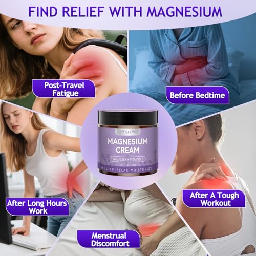 Doracome Magnesium Moisturizing Cream for Muscle Relief, Sleep Support and Stress Relief, Fast-Absorbing Formula,Skin Friendly,Lightly Scented-SJX DoracomeBuy Supplements Australia