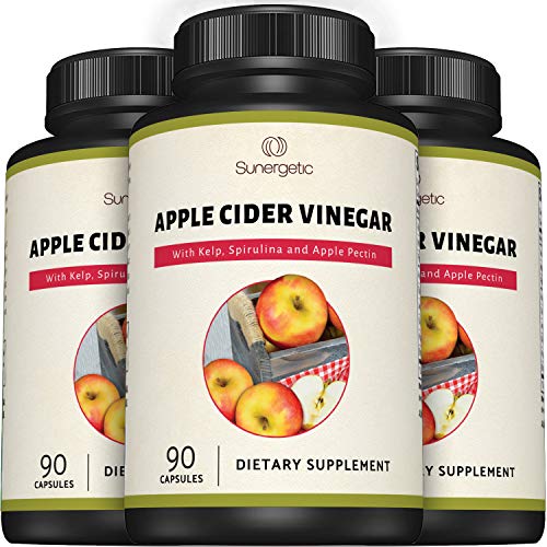 Sunergetic Premium Apple Cider Vinegar Capsules – Includes Apple Pectin, Spirulina SunergeticBuy Supplements Australia