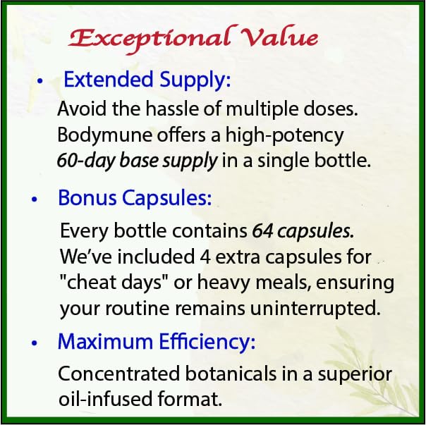 Bodymune USDA Organic Blood Sugar Blend | Supports Healthy Metabolism* | with Bitter Melon, Moringa, Aloe Vera, Nopal, Papaya Extracts & More | 60-Day Supply | Vegan & Non-GMO | USA-Made BodymuneBuy Supplements Australia