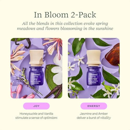 Lifelines Essential Oil Blend 2-Pack, in Bloom: Energy & Joy Oils for Essential Oil Diffuser LifelinesBuy Supplements Australia