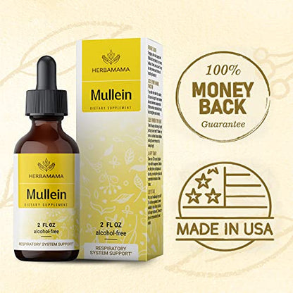Mullein Leaf Tincture - Lung Cleanse - Vegan Lung Detox - Respiratory Health HERBAMAMABuy Supplements Australia