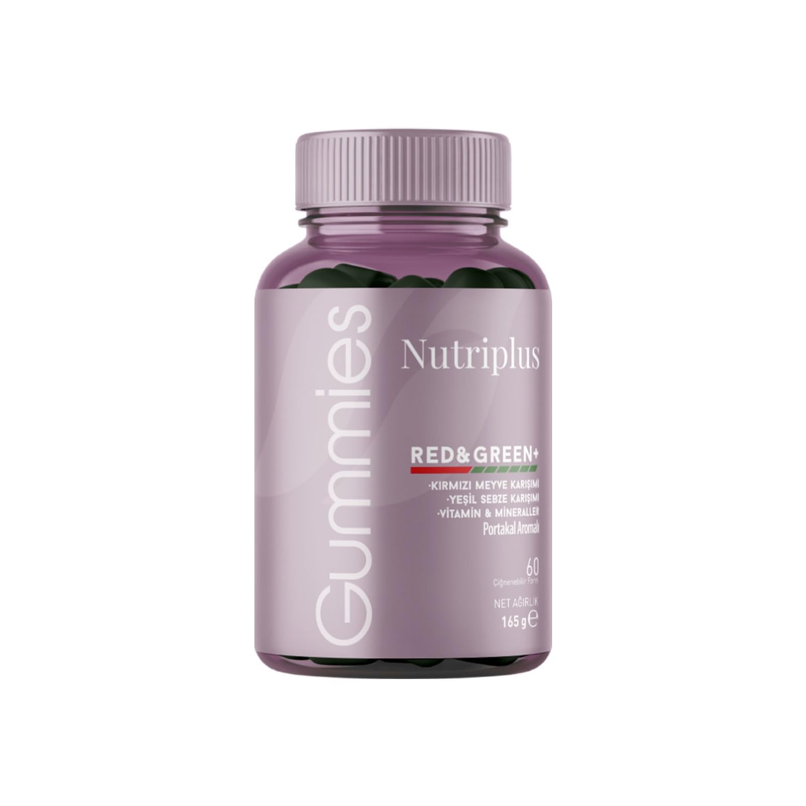 FARMASi Nutriplus Jelly Vitamins Red + Green, 60 pcs - Antioxidant-Rich Vegan Multivitamin Supplement with Fruits and Vegetables Essential Vitamins Immune Support Energy Boost, Skin Hair Nail Health FARMASiBuy Supplements Australia