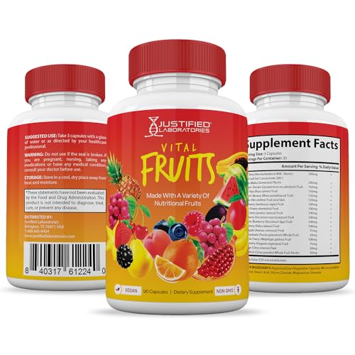 (4 Pack) Vital Fruits and Veggies Supplement Whole Food Red & Green Superfoods Justified LaboratoriesBuy Supplements Australia