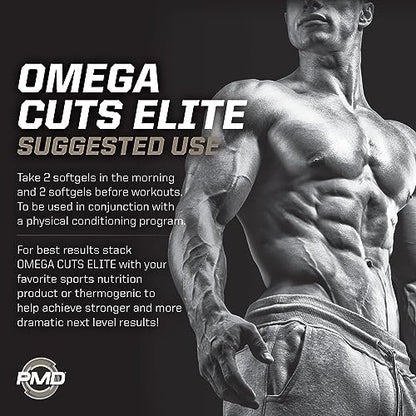 PMD Sports Omega Cuts Elite Fat Loss-Muscle Defining Formula - Omega Fatty Acids PMDBuy Supplements Australia