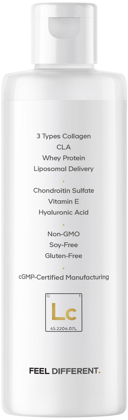 Codeage Liquid Collagen Supplement Vanilla Flavor, Beauty Trim & Glow Liposomal Collagen Peptides, CLA Conjugated Linoleic Acid, Hyaluronic Acid, Vitamin E, Hydrolyzed, Non-GMO, 15.22 fl oz CodeageBuy Supplements Australia