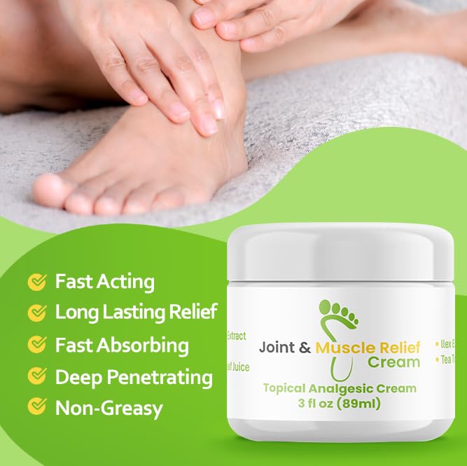 Gout and You Joint & Muscle Relief Cream - Fast Acting Joint Discomfort and Muscle Ache Relieving Rub with Arnica/Ilex Leaf Extract, Aloe Vera and Tea Tree Oil Gout and YouBuy Supplements Australia