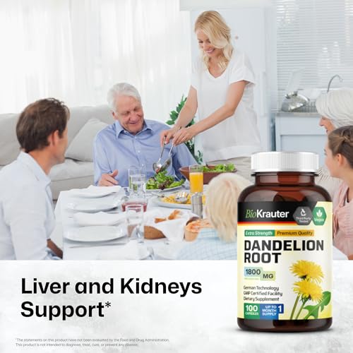 BIO KRAUTER Dandelion Root Capsules - Organic Dandelion Root Supplement - Vegan BIO KRAUTERBuy Supplements Australia