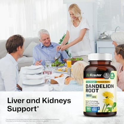 BIO KRAUTER Dandelion Root Capsules - Organic Dandelion Root Supplement - Vegan BIO KRAUTERBuy Supplements Australia
