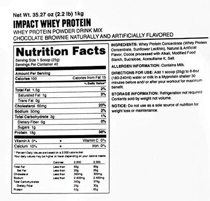 Myprotein - Impact Whey Protein Powder - Flavored Drink Mix - Daily Protein Intake MyproteinBuy Supplements Australia