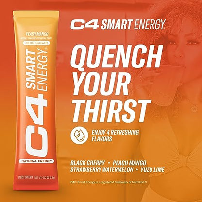 C4 Smart Energy Powder Stick Packs - Sugar Free Performance Fuel & Nootropic Brain CellucorBuy Supplements Australia