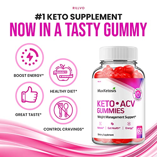 (2 Pack) Max Ketosis Keto ACV Gummies Max Ketosis Advanced Formula Apple Cider Vinegar RillvoBuy Supplements Australia