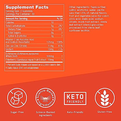 Bulletproof Sugar-Free Orange Strawberry Vitamins A+D+K Gummies, 60 Count, Keto BulletproofBuy Supplements Australia