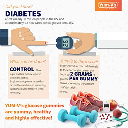 YumVs Complete Glucose Gummies, Raspberry Flavor, (60 Ct); Chewable YUM-V'SBuy Supplements Australia