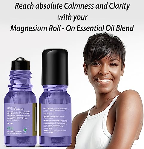 Calm Magnesium Roller Lavender Orange Cedarwood Essential Oil Roll On Calming Aromatherapy Self Care New MiuzBuy Supplements Australia