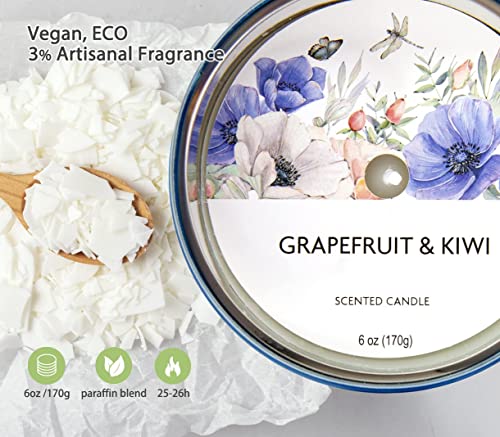Grapefruit & Kiwi Scented Candles for Home Aromatherapy Candle Gifts for Women, Long Lasting Glass BrifulBuy Supplements Australia