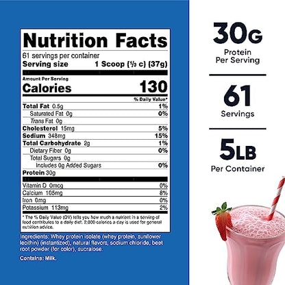 Nutricost Whey Protein Isolate (Strawberry Milkshake) 5LBS NutricostBuy Supplements Australia