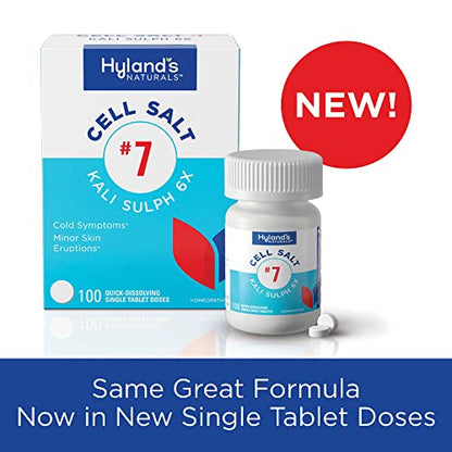 Hyland's Naturals No. 7 Cell Salt Kali Sulph 6X Tablets, Cystic Acne and Acne Scare Treatment Hyland'sBuy Supplements Australia