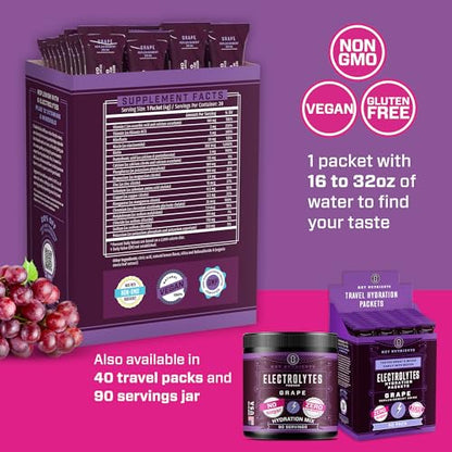 KEY NUTRIENTS Multivitamin Electrolytes Powder Packets - Fruity Grape 20 Pack KEY NUTRIENTSBuy Supplements Australia