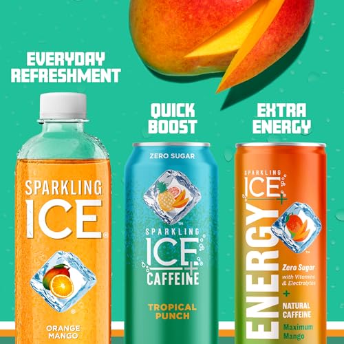 Sparkling Ice, Orange Mango Sparkling Water, Zero Sugar Flavored Water, with Vitamins Sparkling ICEBuy Supplements Australia