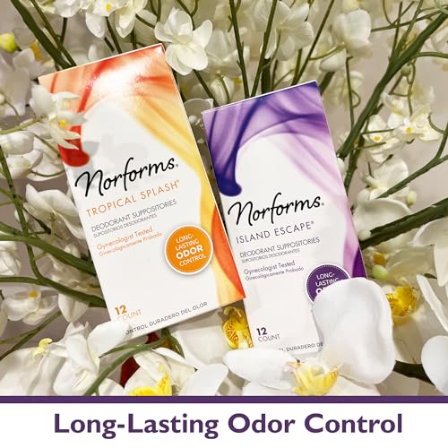 Norforms Feminine Deodorant Suppositories, Long Lasting Odor Control, Tropical Splash Scent NorformsBuy Supplements Australia
