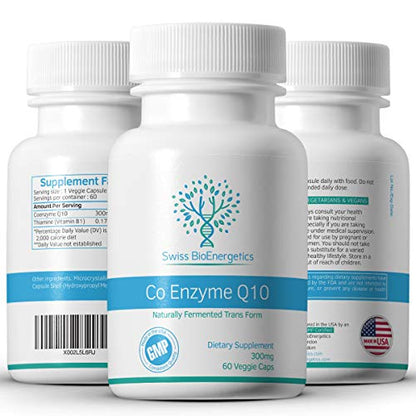 Co Enzyme Q10 CoQ10 300mg 60 Capsules - Superior Naturally Fermented Trans Form swiss bioenergeticsBuy Supplements Australia
