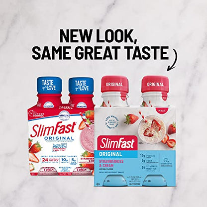 SlimFast Meal Replacement Shake, Original Strawberries & Cream, 10g of Ready to Drink Protein SlimFastBuy Supplements Australia