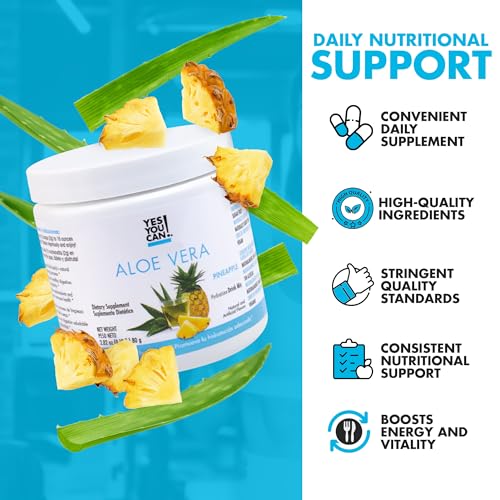 Yes You Can! Organic Aloe Vera Drink Mix - Super Greens Powder - Energy Drink Powder Yes You Can!Buy Supplements Australia