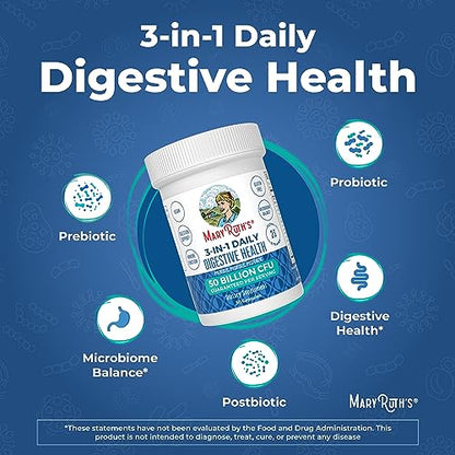 Mary Ruth's 3 in 1 Digestive Health Probiotic, 30 CT MaryRuth OrganicsBuy Supplements Australia