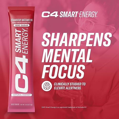 C4 Smart Energy Powder Stick Packs - Sugar Free Performance Fuel & Nootropic Brain CellucorBuy Supplements Australia