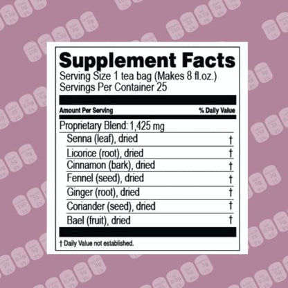 Hyleys Colon Cleanse Tea Blackberry Flavor - 50 Tea Bags (6 Pack - 300 Tea Bags Total) HYLEYSBuy Supplements Australia